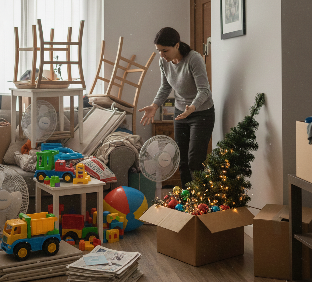 Adelántate al caos navideño: cómo ganar espacio antes de poner el árbol