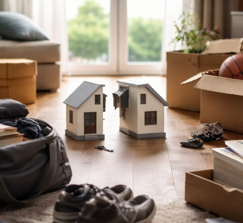 Vivir entre dos casas tras una ruptura