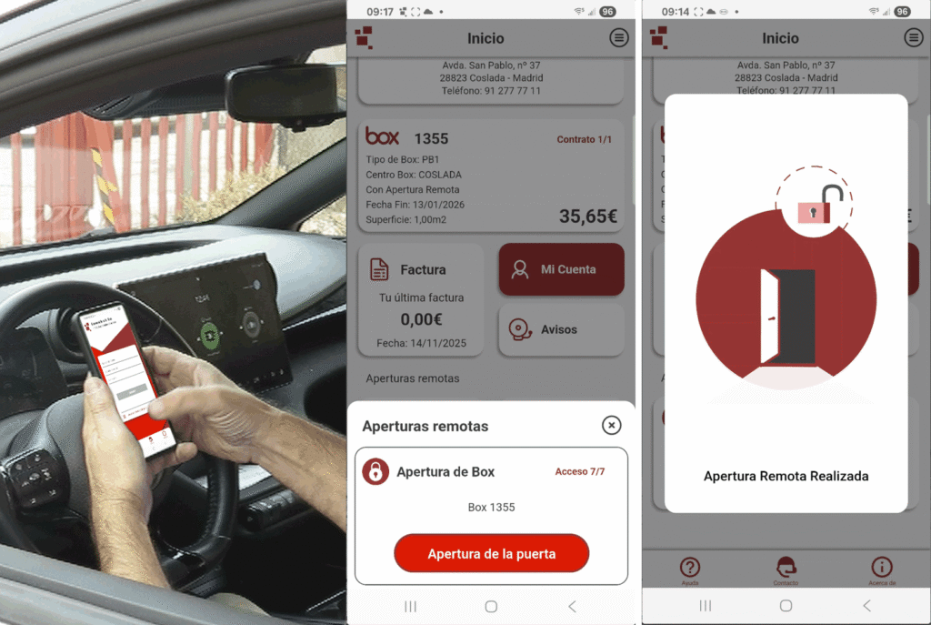 Tecnología y sistemas de seguridad en trasteros en Madrid en un centro de self storage de Globalbox.